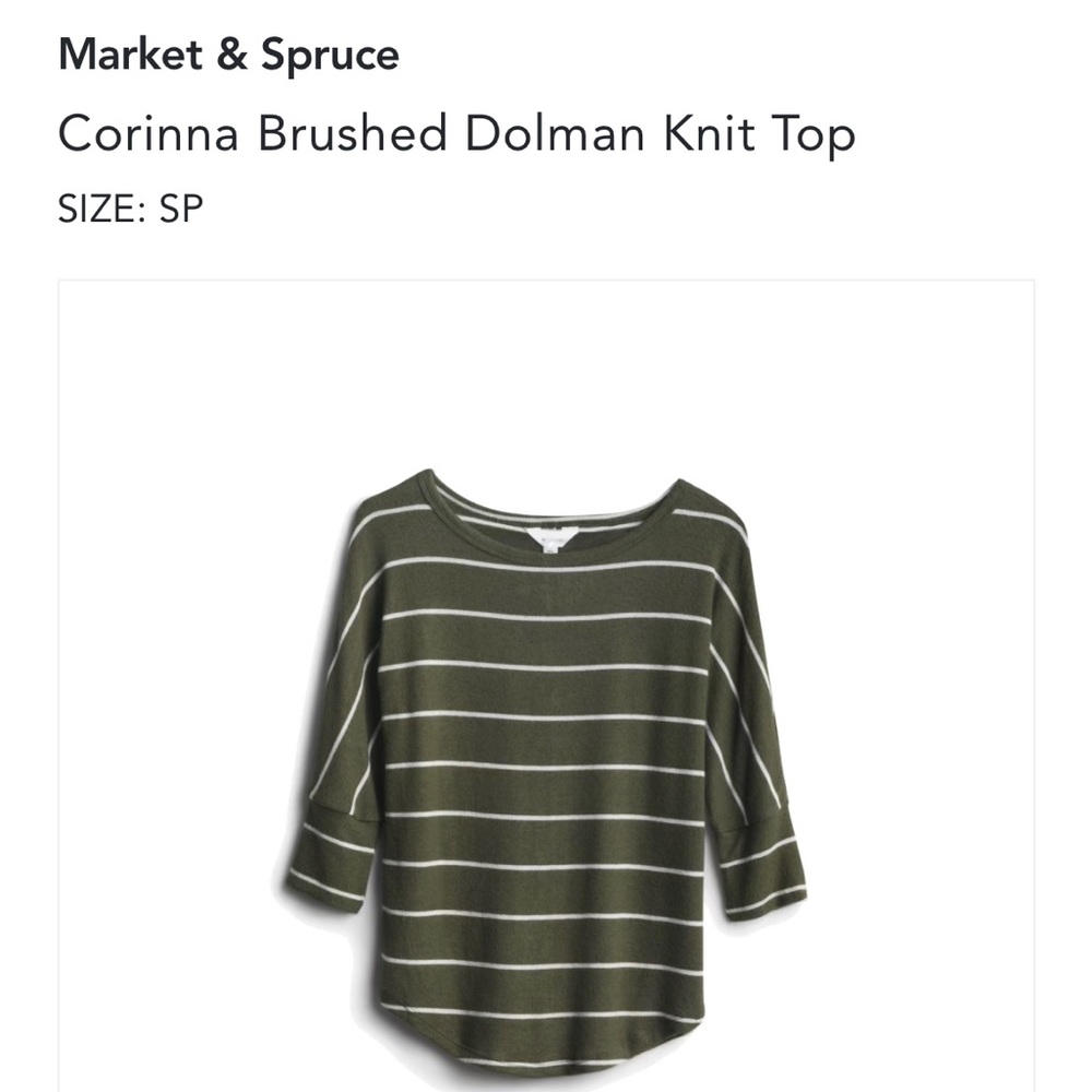 Market & Spruce Corinna Brushed Dolman Knit Top size Small Petite